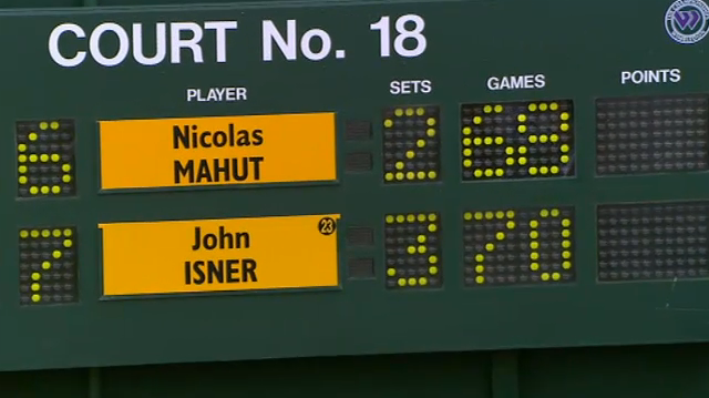 Mahut vs Isner